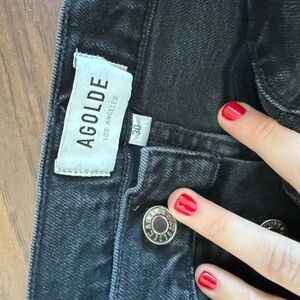 Agolde Women's Skinny Jeans in Washed Black